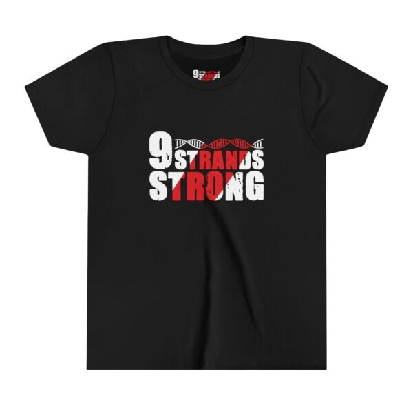 Boy's Original 9Strands (Youth Short Sleeve Black Tee) - Image 2